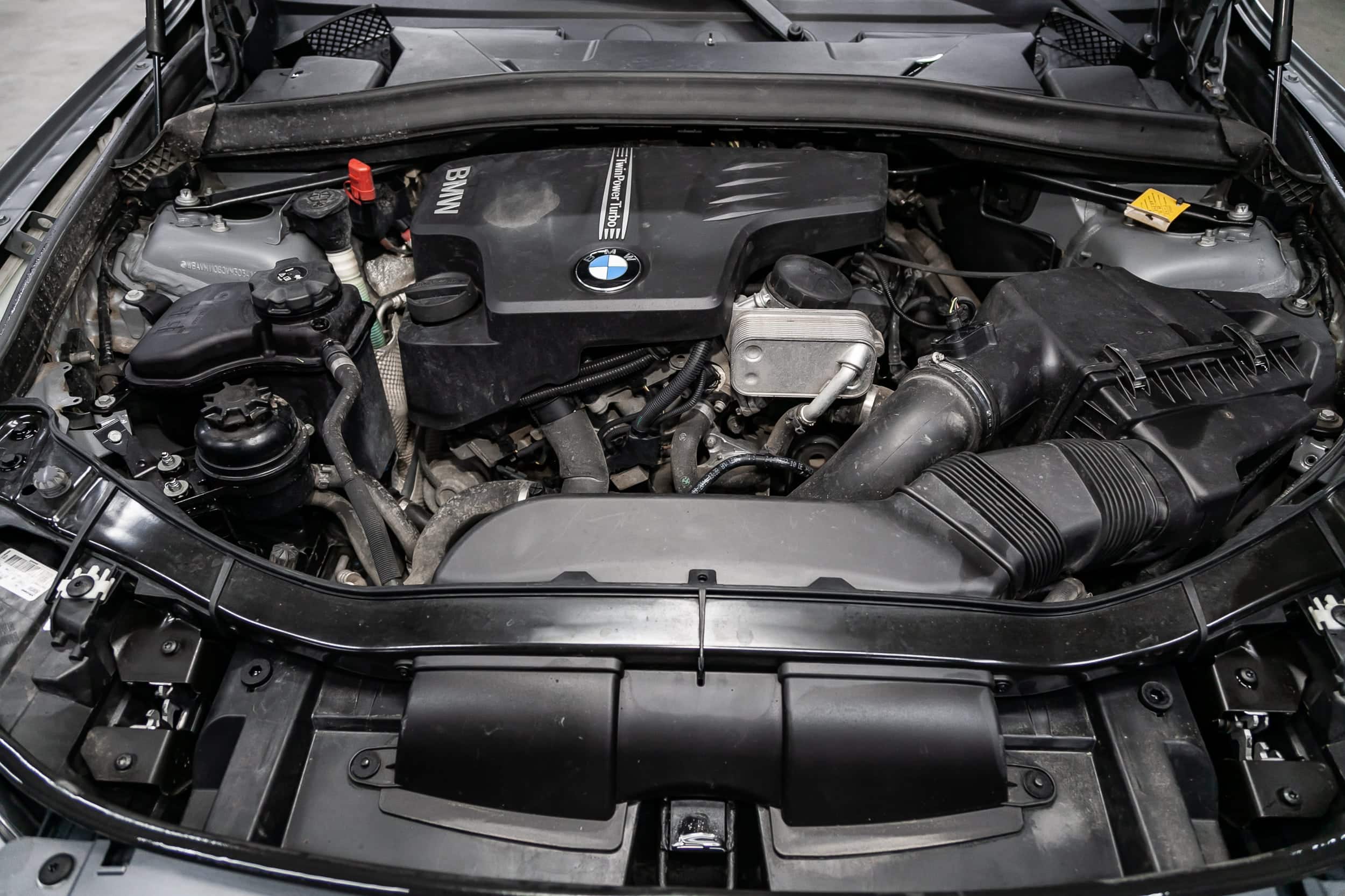 auto repair near Independence, MN at Arvu Auto. BMW engine bay showcasing the TwinPower Turbo system.